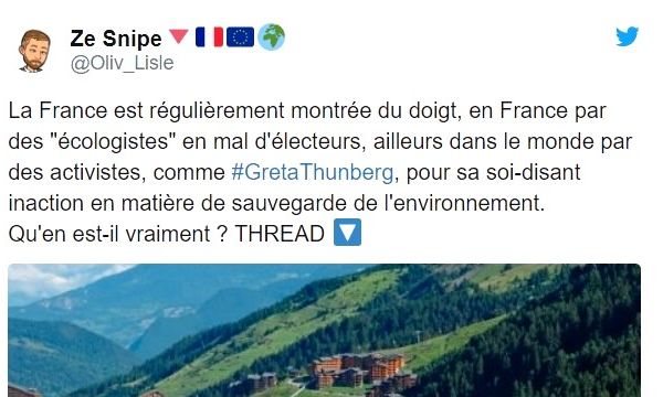 Un des contenus partagés par les "anti" Greta. Tweet - Ze Snipe