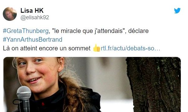 Un des contenus partagés par les "anti" Greta. Tweet - Lisa HK